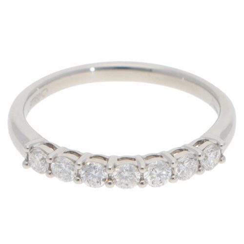 Contemporary 0.41ct Diamond Half Eternity Ring in Platinum
