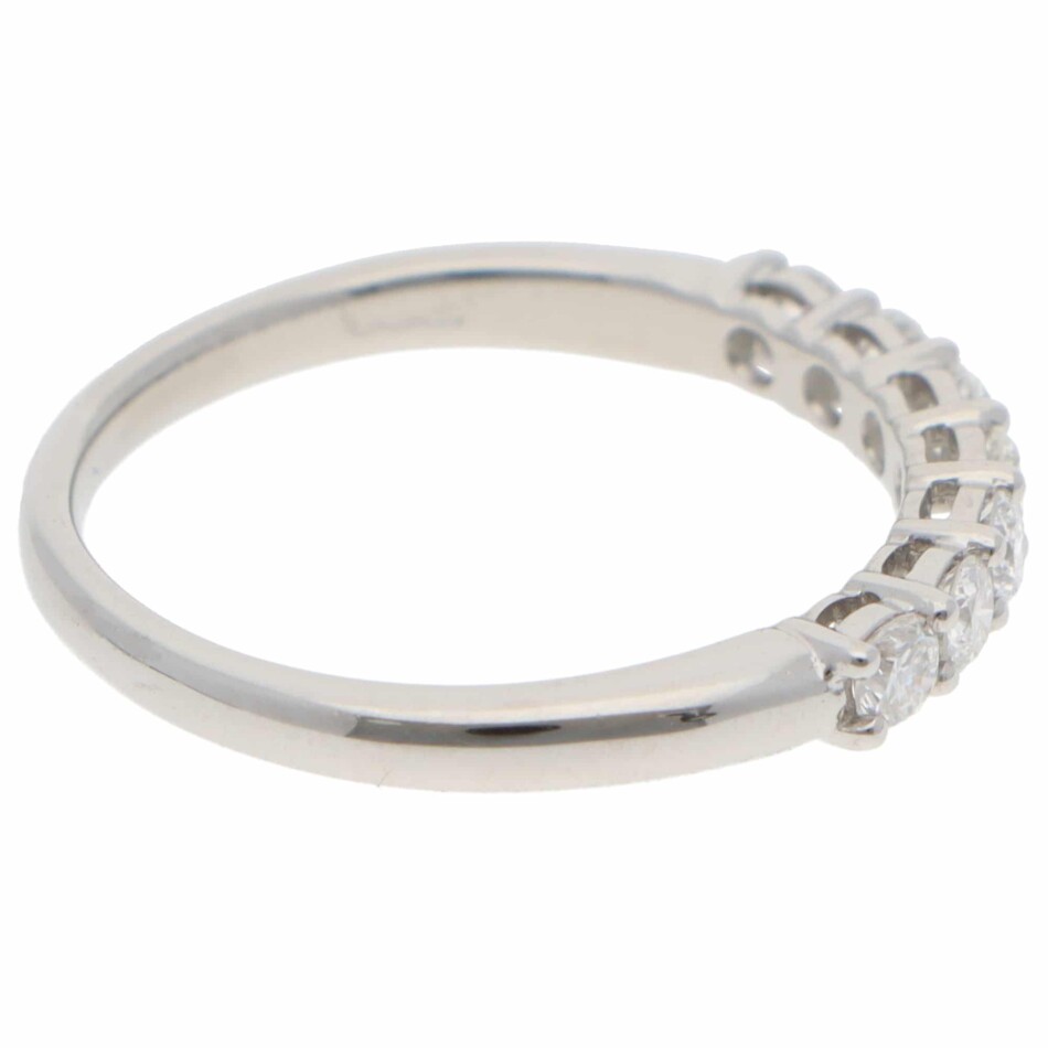 Contemporary 0.41ct Diamond Half Eternity Ring in Platinum