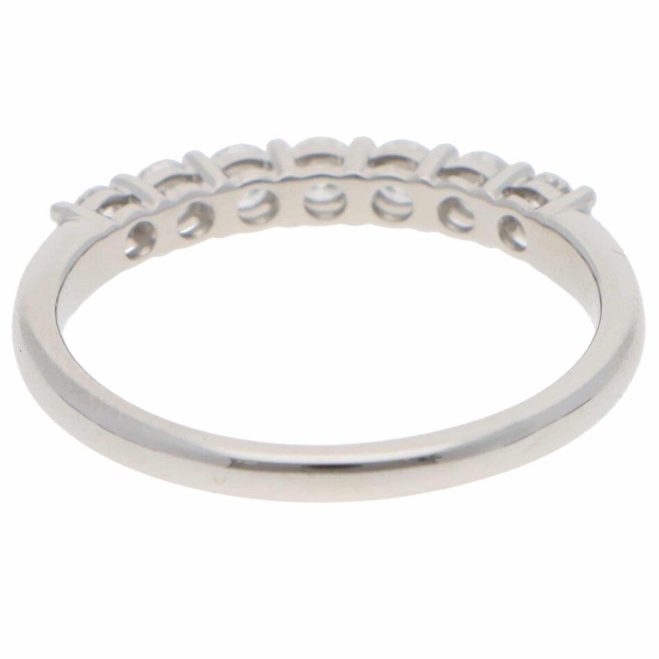 Contemporary 0.41ct Diamond Half Eternity Ring in Platinum