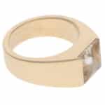 Vintage 2001 Cartier Tank Rutilated Quartz Ring in Yellow Gold