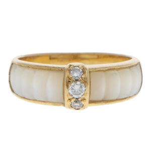 Vintage Van Cleef & Arpels Diamond and Mother of Pearl Ring