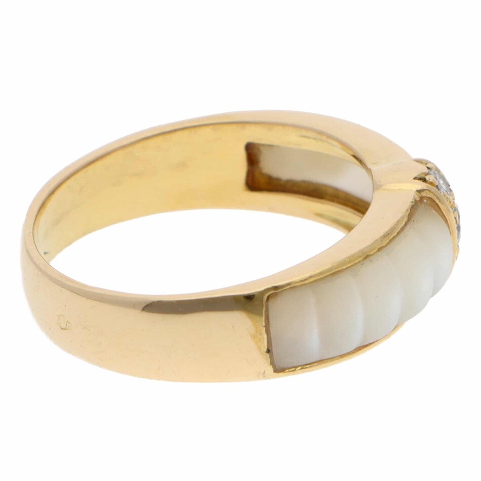 Vintage Van Cleef & Arpels Diamond and Mother of Pearl Ring