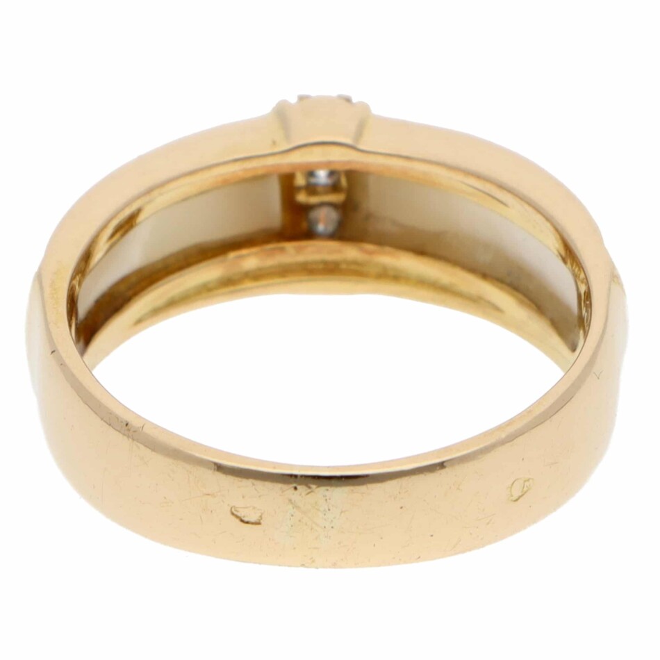 Vintage Van Cleef & Arpels Diamond and Mother of Pearl Ring