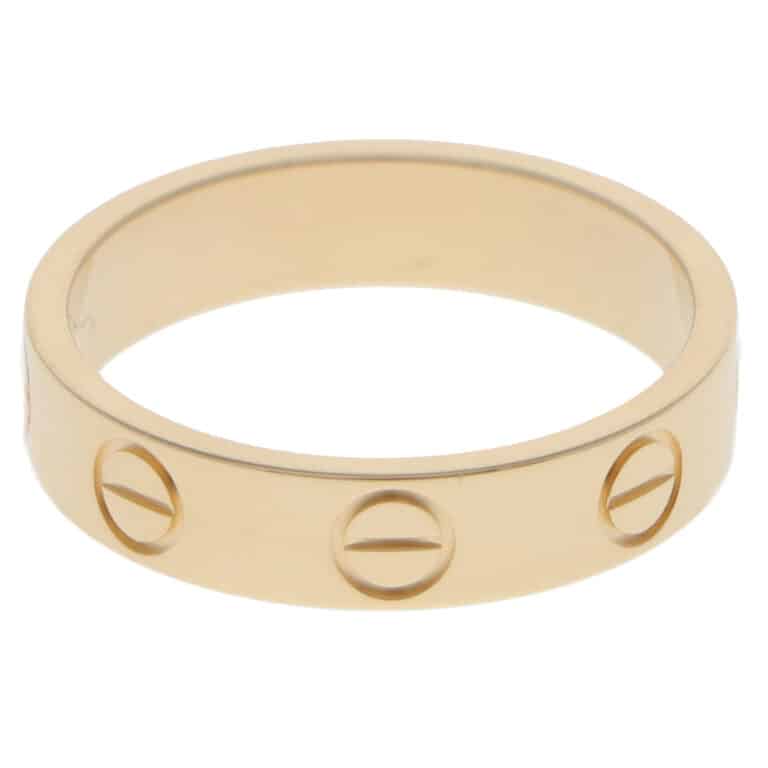 Vintage Cartier LOVE Ring SM in Yellow Gold, Size 46