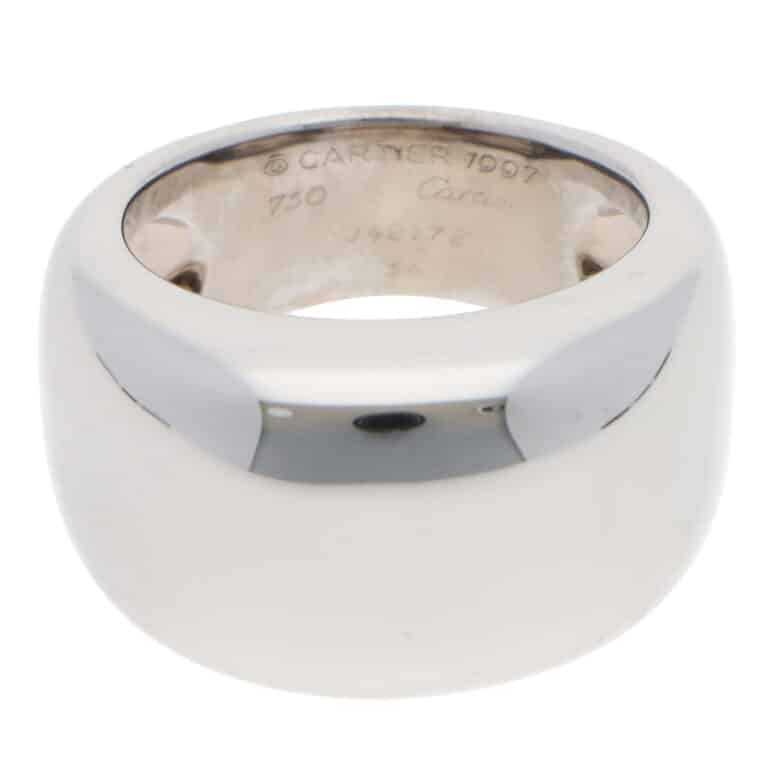 Vintage 1997 Cartier Nouvelle Vague Ring in White Gold