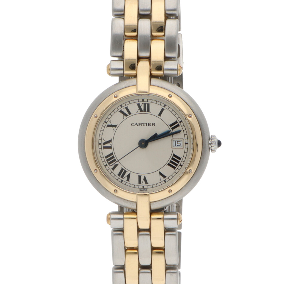 Vintage Cartier Panthere Vendome 29mm Watch with 2 Row Gold