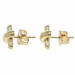 Vintage Tiffany & Co. Cross Stitch Stud Earrings in Yellow Gold