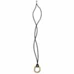Vintage Cartier Trinity Diamond-Set Black Cord Pendant Necklace