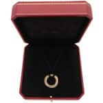 Vintage Cartier Trinity Diamond-Set Black Cord Pendant Necklace