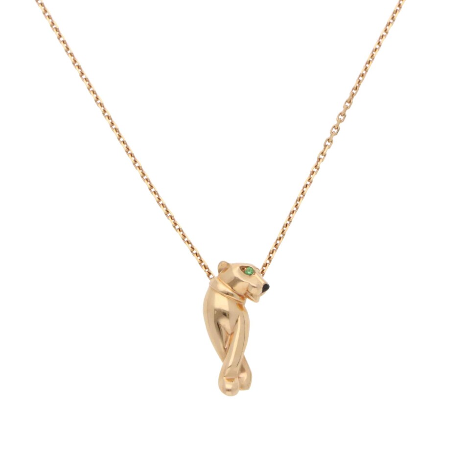 Vintage Panthère de Cartier Pendant Necklace in Rose Gold