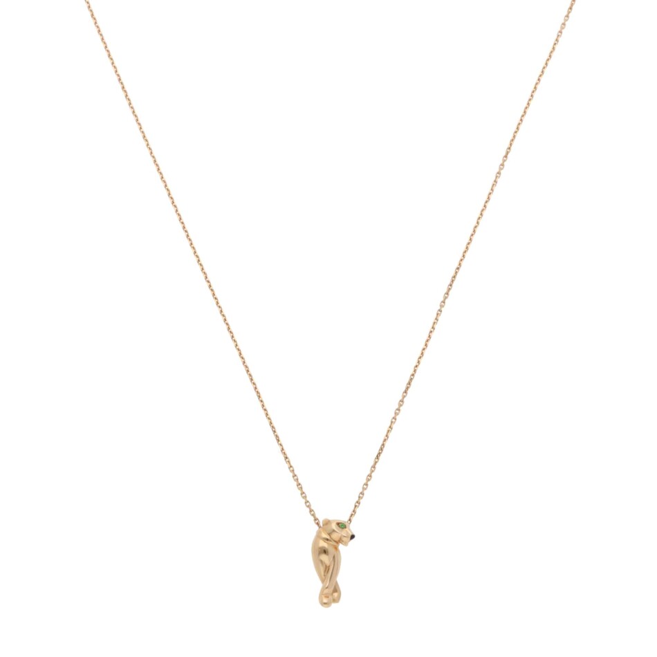 Vintage Panthère de Cartier Pendant Necklace in Rose Gold