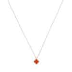 Vintage Van Cleef & Arpels Sweet Alhambra Carnelian Pendant