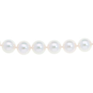 Akoya Pearl Strand Necklace with Diamond Ball Clasp