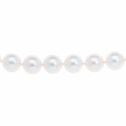 Akoya Pearl Strand Necklace with Diamond Ball Clasp