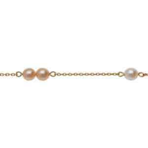 Vintage Tasaki Akoya Pearl Chain Necklace in Yellow Gold
