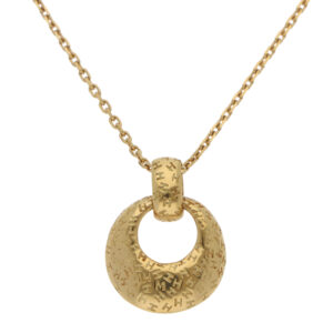 Vintage 1990's Hermès Open Circle Pendant Necklace