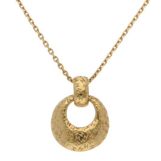 Vintage 1990's Hermès Open Circle Pendant Necklace