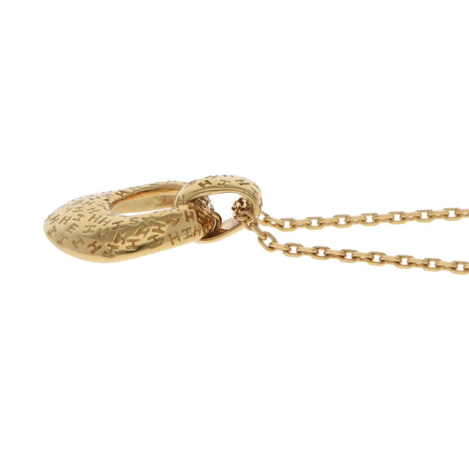 Vintage 1990's Hermès Open Circle Pendant Necklace