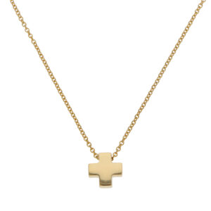 Vintage Tiffany & Co. Roman Cross Necklace in Yellow Gold