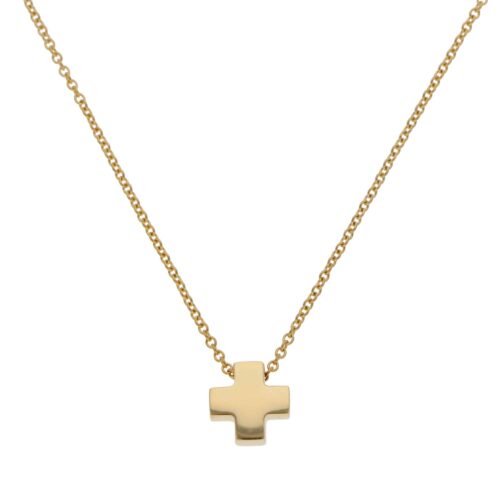 Vintage Tiffany & Co. Roman Cross Necklace in Yellow Gold
