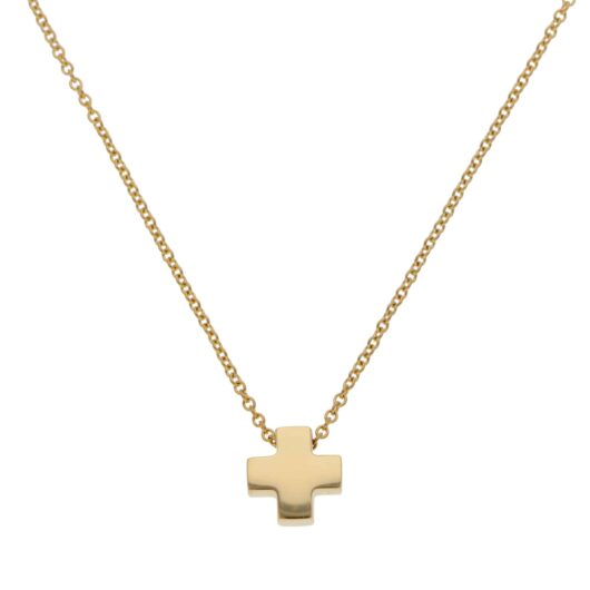 Vintage Tiffany & Co. Roman Cross Necklace in Yellow Gold