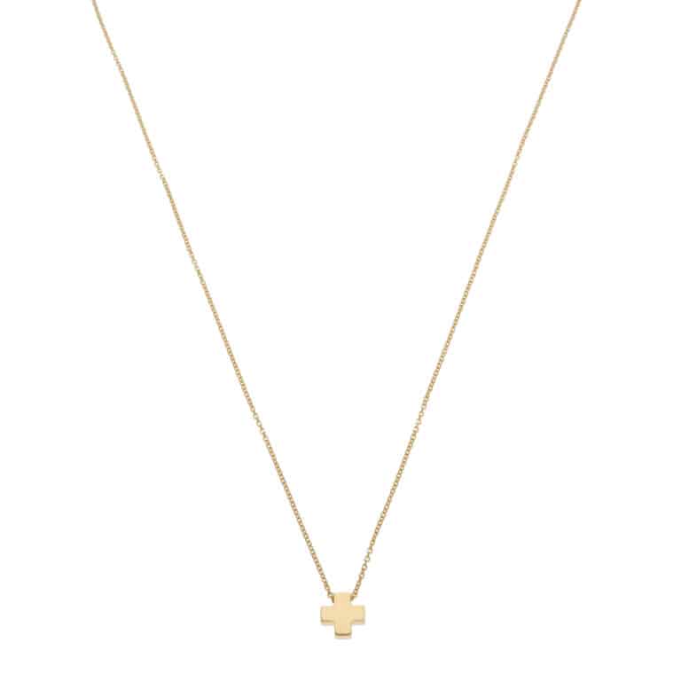 Vintage Tiffany & Co. Roman Cross Necklace in Yellow Gold