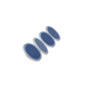 Contemporary Navy Patterned Enamel Oval Chain Cufflinks