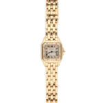 Vintage Cartier Panthere Yellow Gold Watch with Diamond Bezel