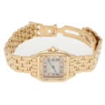 Vintage Cartier Panthere Yellow Gold Watch with Diamond Bezel