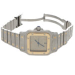 Vintage Cartier Santos Galbee Steel and Gold Ghost Dial Watch
