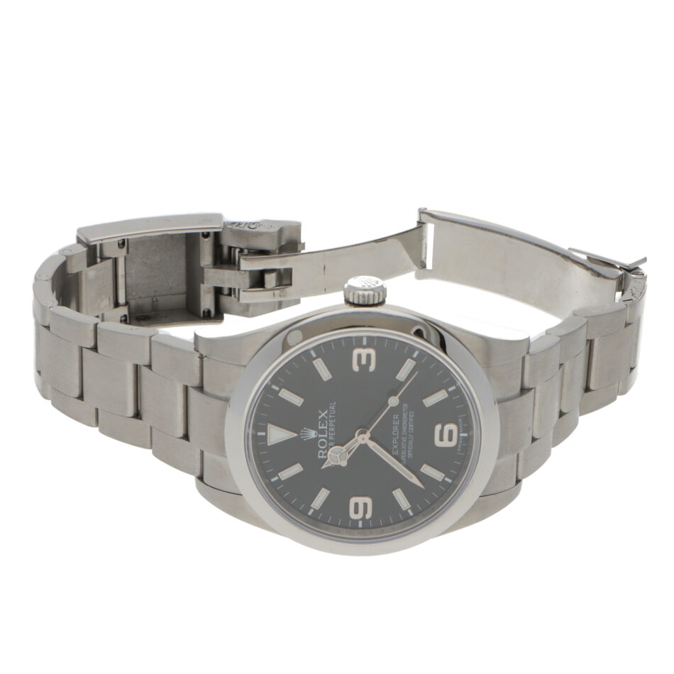 Vintage 2010 Rolex Explorer Steel 39mm Watch with Black Dial