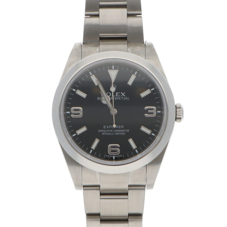 Vintage 2010 Rolex Explorer Steel 39mm Watch with Black Dial