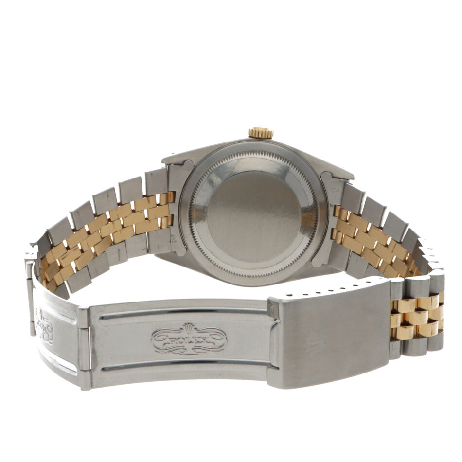 Vintage 1989 Rolex Datejust Steel and Gold Pyramid Dial Watch