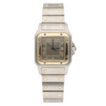Vintage Cartier Santos Galbee Steel and Gold Ghost Dial Watch