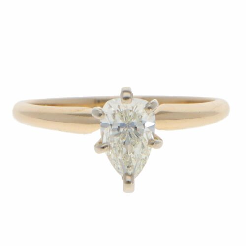 Vintage 0.50ct Pear-Shaped Diamond Solitaire Ring