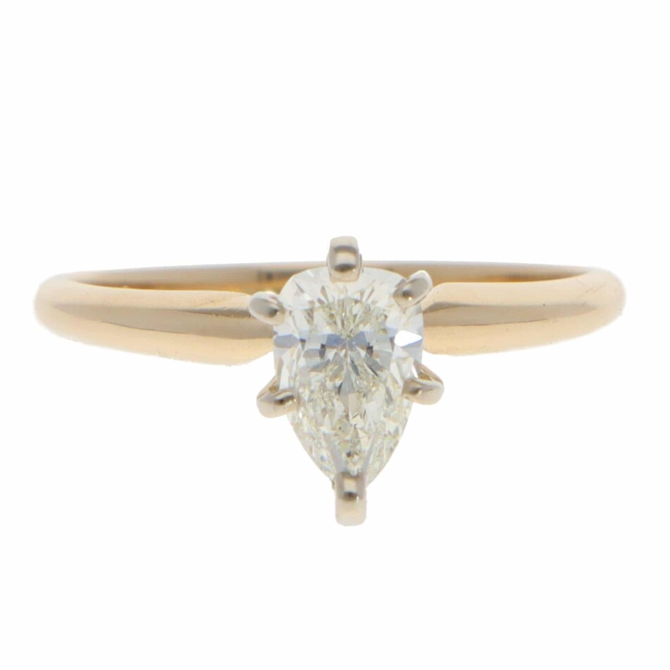 Vintage 0.50ct Pear-Shaped Diamond Solitaire Ring