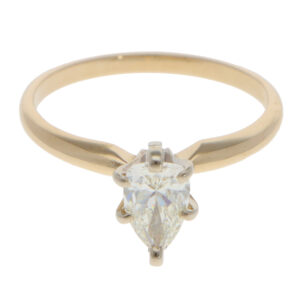 Vintage 0.50ct Pear-Shaped Diamond Solitaire Ring