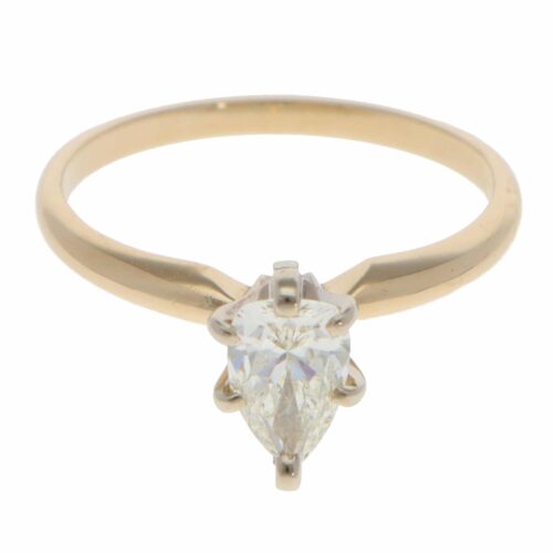 Vintage 0.50ct Pear-Shaped Diamond Solitaire Ring
