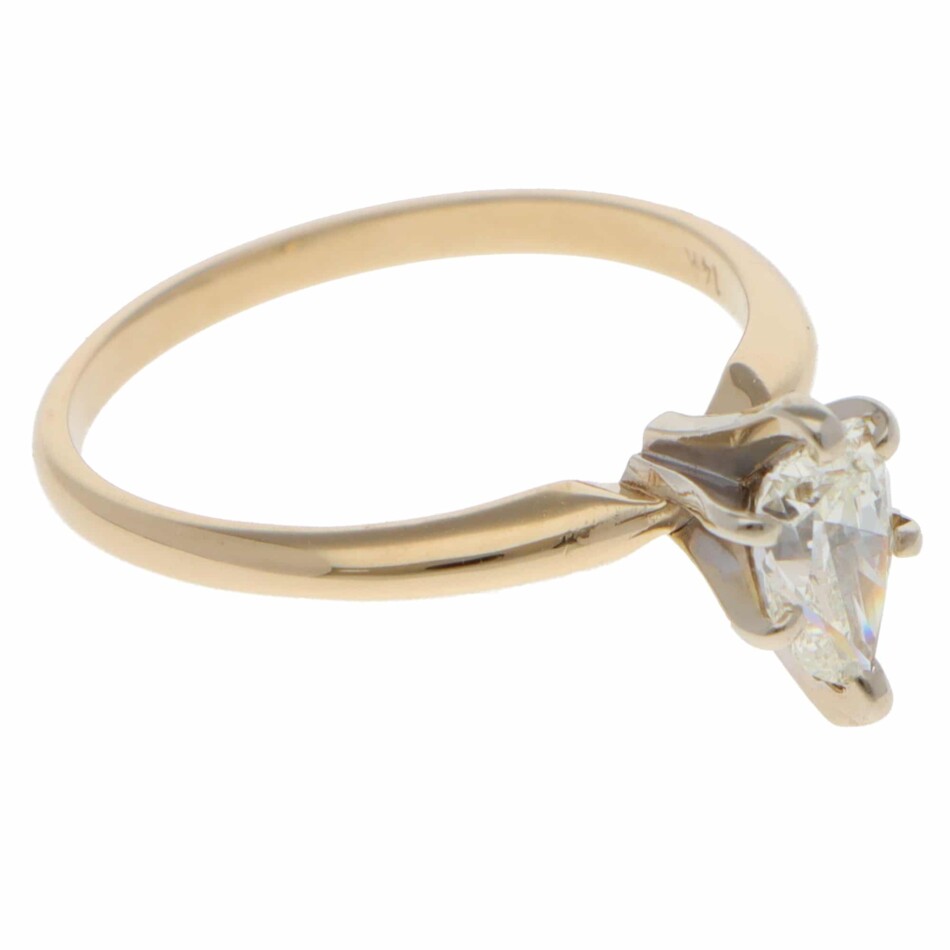 Vintage 0.50ct Pear-Shaped Diamond Solitaire Ring