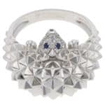 Vintage Boucheron Hans The Hedgehog Diamond and Sapphire Ring