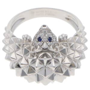 Vintage Boucheron Hans The Hedgehog Diamond and Sapphire Ring