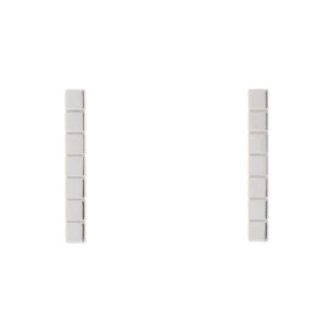 Vintage Chopard Ice Cube Stud Earrings in White Gold