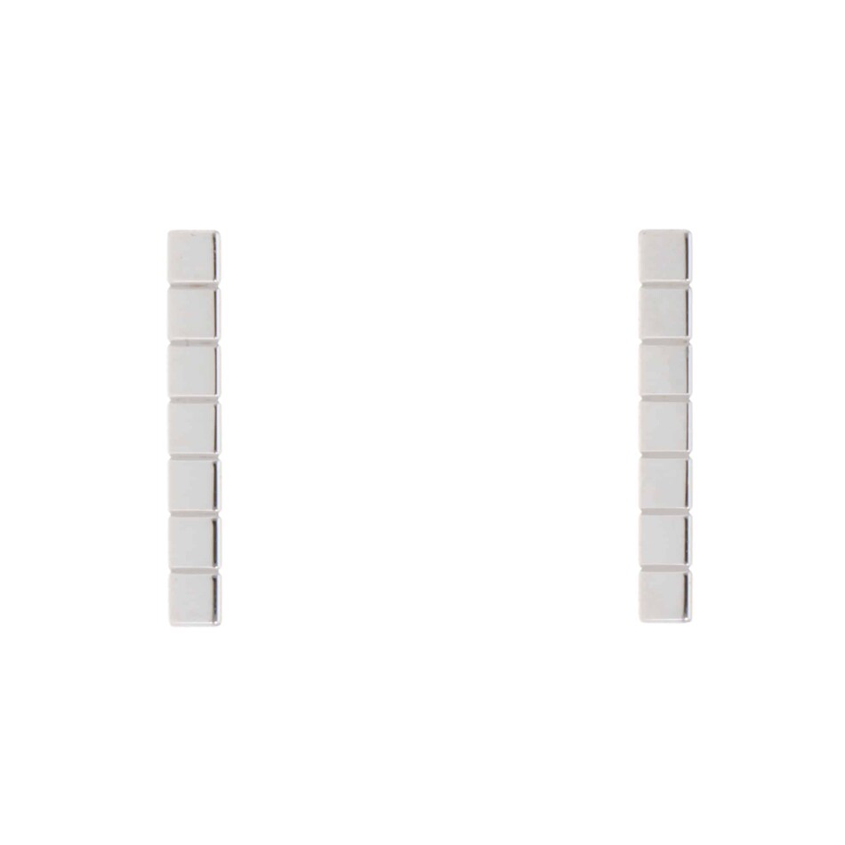 Vintage Chopard Ice Cube Stud Earrings in White Gold