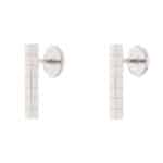 Vintage Chopard Ice Cube Stud Earrings in White Gold