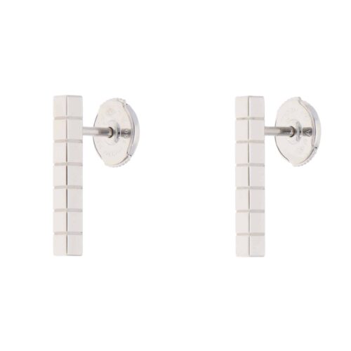Vintage Chopard Ice Cube Stud Earrings in White Gold
