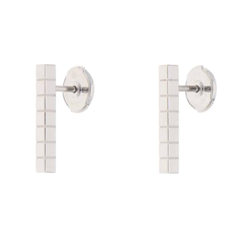 Vintage Chopard Ice Cube Stud Earrings in White Gold