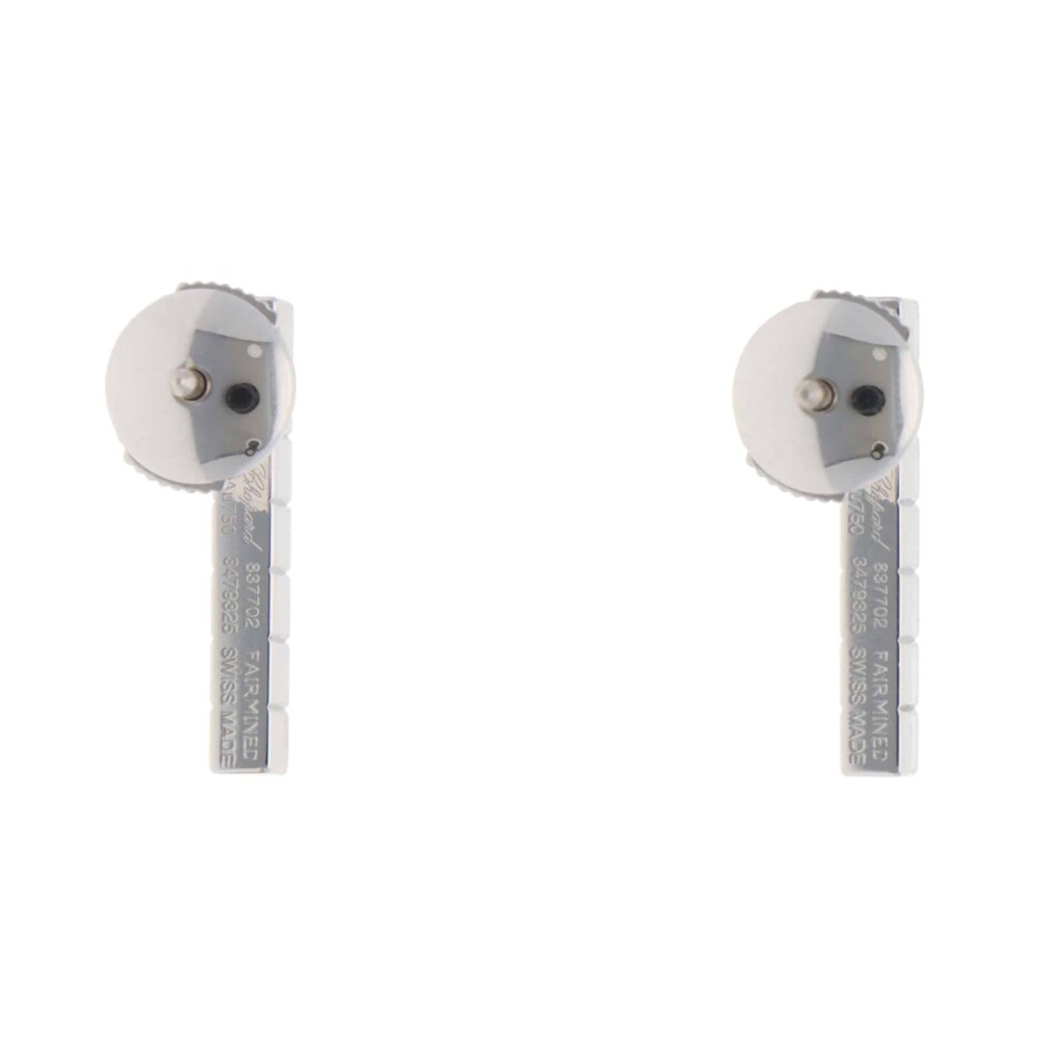 Vintage Chopard Ice Cube Stud Earrings in White Gold
