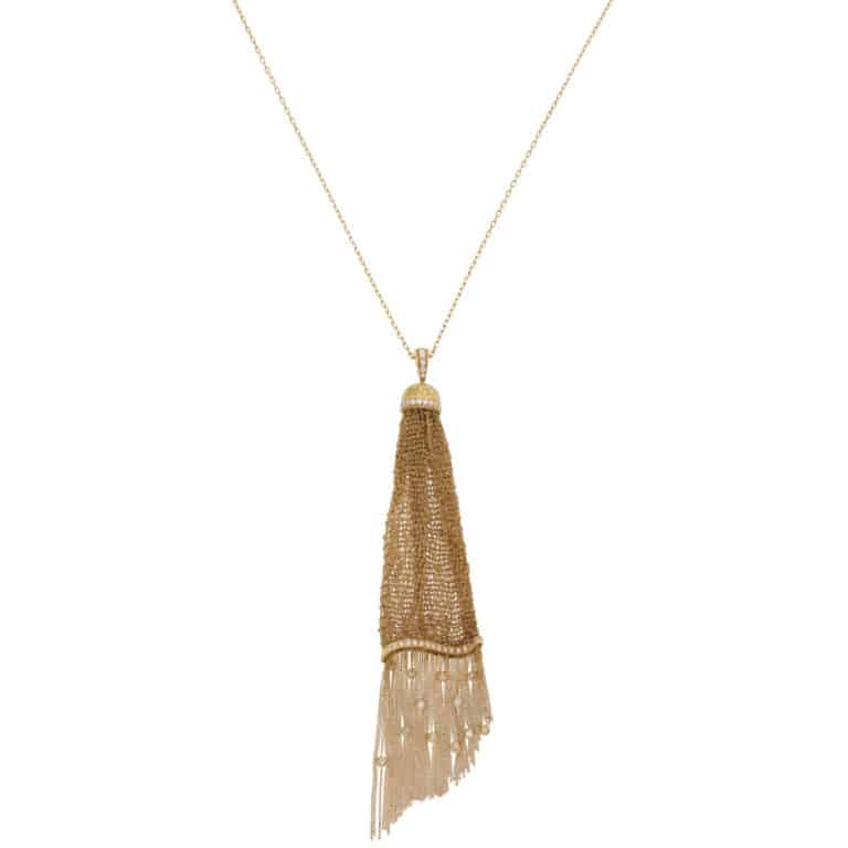 Vintage Boucheron Deliah Diamond Necklace in Yellow Gold