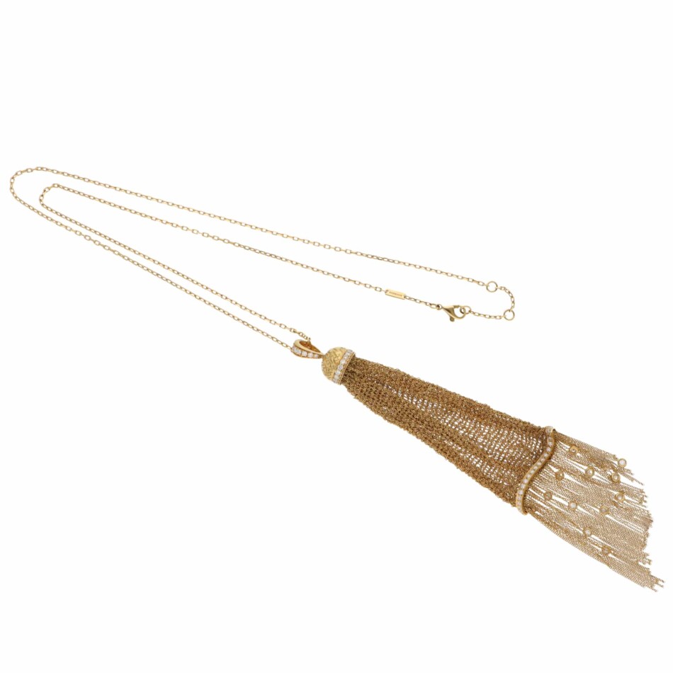 Vintage Boucheron Deliah Diamond Necklace in Yellow Gold