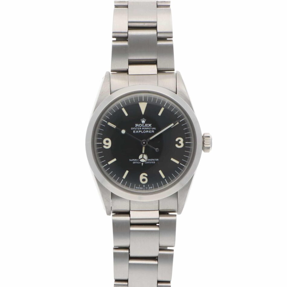 Vintage Rolex Explorer 1016 36mm Steel Watch Black Dial